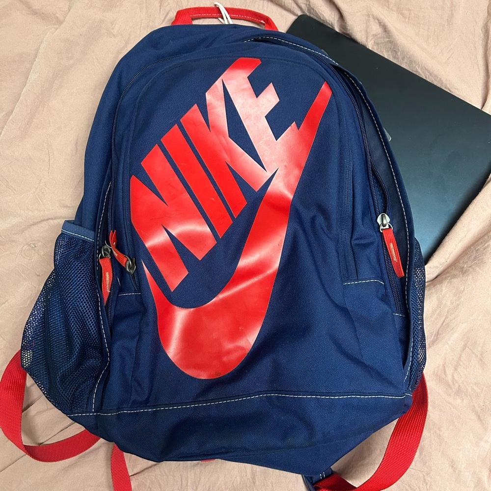 Nike Blue and Red Sporty Backpack